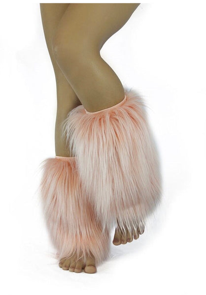 Nelly Bernal Faux Fur Blush Boot Cover