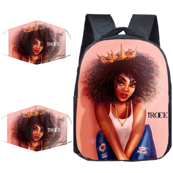 iRock Black Girl Magic Back Pack and Mask Set